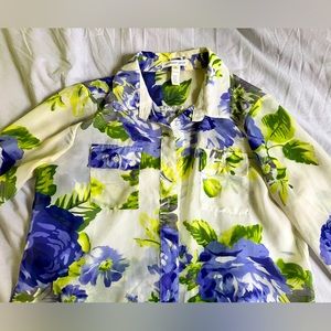 Sheer floral shirt size S